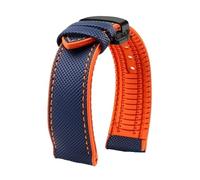 KXQYIKYI Fit for Breitling Fit for Citizen Fit for Fit for Omega 20 22mm 23mm 24mm Nylon fluoro rubber Watchband soft Silicone Bracelet Men Watch Strap