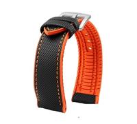 KXQYIKYI Fit for Breitling Fit for Citizen Fit for Fit for Omega 20 22mm 23mm 24mm Nylon fluoro rubber Watchband soft Silicone Bracelet Men Watch Strap