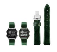 KXQYIKYI Fit for G-Shock AE-1200WH/1300/1000/A159/A158 AQ-S810W MRW-200H Band Genuine Leather Strap Men's Retro WatchBand Bracelet 18mm