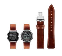 KXQYIKYI Fit for G-Shock AE-1200WH/1300/1000/A159/A158 AQ-S810W MRW-200H Band Genuine Leather Strap Men's Retro WatchBand Bracelet 18mm