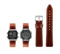 KXQYIKYI Fit for G-Shock AE-1200WH/1300/1000/A159/A158 AQ-S810W MRW-200H Band Genuine Leather Strap Men's Retro WatchBand Bracelet 18mm
