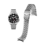 KXQYIKYI Fit for Seiko No.5 Solid Stainless Steel Band 20mm 22mm Men's Sports Strap SKX007 SKX009 SRPD63K1 SKX175 Jubilee Curved End Bracelet
