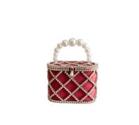 KXQYIKYI French Rhinestone Bird Cage Bag Ling Lattice Inset Banquet Bag Bling Flash Drill Hand Shoulder Bag