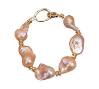 KXQYIKYI Freshwater Cultured Baroque Pearl Necklace Bracelet Earrings Sets For Women Lady Fashion