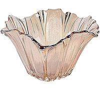 KXQYIKYI Fruit Stand Threeness Fruit Basket Household Petal Glass Coffee Table Irregular Edge Fruit Basket Large Capacity Crystal Salad Bowl Fruit Plate/Light Silver