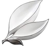 KXQYIKYI Fruit Stand Threeness Fruit Bowl Fruit Tray Creative Double Leaf Shaped Fruit Plate Restaurant Coffee Table Ceramic Ornaments Fruit Plate Snack Tray Fruit Bowls Fruit Dish