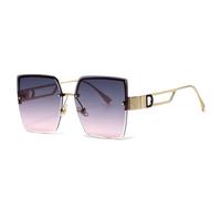 KXQYIKYI Luxury Square Sunglasses Women Fashion Gradient Rimless Sun Glasses For Men Vintage Outdoor Shades UV400