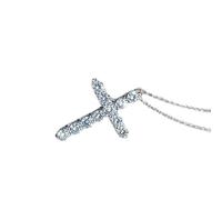 KXQYIKYI moissanite cross pendants necklace for women 925 sterling silver diamond jewelry