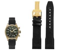 KXQYIKYI Nylon Leather Watchband 20mm 21mm 22mm Fit for IWC Le Petit Prince Big Pilot TOP GUN IW3777 Black Sport Canvas Watch Strap