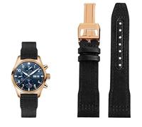 KXQYIKYI Nylon Leather Watchband 20mm 21mm 22mm Fit for IWC Le Petit Prince Big Pilot TOP GUN IW3777 Black Sport Canvas Watch Strap