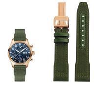 KXQYIKYI Nylon Leather Watchband 20mm 21mm 22mm Fit for IWC Le Petit Prince Big Pilot TOP GUN IW3777 Black Sport Canvas Watch Strap