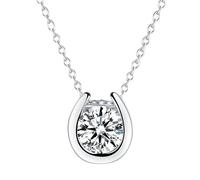 KXQYIKYI pendant moissanite necklace 1ct d-color vvs1 925 sterling silver chain for women jewelry