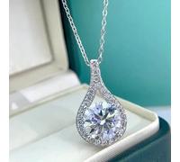 KXQYIKYI pendant real moissanite necklace for women s925 silver jewelry d vvs