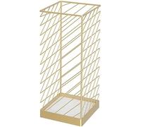 KXQYIKYI Porch Decor Rack Metal Umbrella Stand, Minimalist Square Iron Umbrella Holder, Marble Bottom, Office/Lobby Storage Rack, Solid Durable Free Standing
