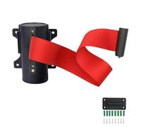 KXQYIKYI Retractable Belt Barrier -Wall Mounted Crowd Control Ribbon-Retractable Security Belt for Retail Stores, Airports, Banks, School(A,2M/6.5FT)