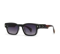 KXQYIKYI Retro Square Sunglasses Women Fashion Gradient Shades UV400 Men Trending Rivets Punk Sun Glasses