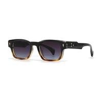 KXQYIKYI Retro Square Sunglasses Women Fashion Gradient Shades UV400 Men Trending Rivets Punk Sun Glasses