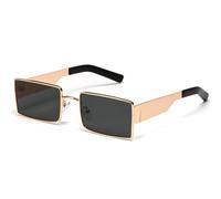 KXQYIKYI Retro Women Square Sunglasses Fashion Men Metal Sun Glasses Classic Vintage UV400 Outdoor Shadow