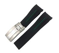 KXQYIKYI Rubber Strap 20mm 21mm Fit for Rolex DEEPSEA Sea-Dweller Submariner Waterproof Sports Silicone Watch Strap