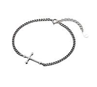KXQYIKYI s925 Sterling Silver Bracelet Cross Vintage Bracelet