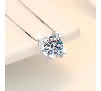 KXQYIKYI s925 sterling silver real moissanite pendant necklace for women diamond chain necklaces jewelry