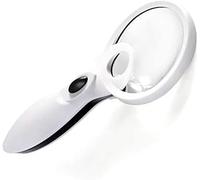 KXQYIKYI Screen Magnifier Portable Handheld Magnifying Glass 8X 12X Multi Function Led with Light Environmental Protection Material for The Elderly Reading Students with High Definition Lenses Illumi