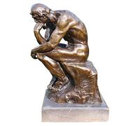 KXQYIKYI Sculpture Tabletop Statue Thinker Sculpture Figure Statue Decoration, Rodin Bronze Sculpture Classic Crafts Model Art Large Statue Decoration Accessories (Size : 161830cm)