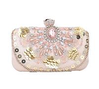 KXQYIKYI Sequined Women Evening Bags Beaded Small Day Clutch Embroidery Hollow Vintage Wedding Party Handbags Purse