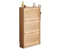 KXQYIKYI Shoe Rack Entryway Shoe Rack Solid Wood Tipping Bucket Narrow Shoe Cabinet Home Door Ultra-Thin Porch Cabinet Living Room Shutter Door Floor Locker Free Standing Shoe Cabinet