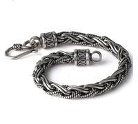 KXQYIKYI Silver Bracelet for Men ~ Sterling Silver 925 9mm Heavy Viking Link Chain Bracelet,
