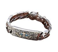 KXQYIKYI Silver Heavy Chain Bracelet ~ Sterling Silver 925 Taotie Charm Bracelet ~ Amulet for Men,