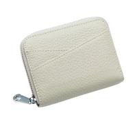 KXQYIKYI Small Wallet for Women Genuine Leather RFID Blocking Credit Card Holder Elegant Zipper Clutch Purse Short Coin Wallet, Beige, HEHDNONEE-B0C4F9QTQG