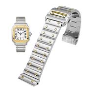 KXQYIKYI Solid Stainless Steel Watch Band For Cartier Santos 100 Series Men's Wristband Bracelet 23mm Butterfly Buckle Watch Accessories
