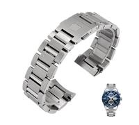 KXQYIKYI Solid Stainless Steel Watch Strap Bracelet Watchband Fit for Tag Heuer Calera Series Watch Accessories Band Steel Silver Men 22mm