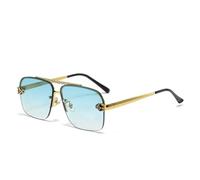 KXQYIKYI Square Rimless Sunglasses Men Luxury Oversized Frameless Retro Sun Glasses For Male Shield Eyewear UV400