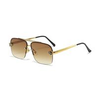 KXQYIKYI Square Rimless Sunglasses Men Luxury Oversized Frameless Retro Sun Glasses For Male Shield Eyewear UV400