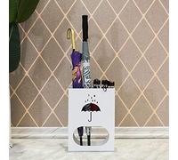 KXQYIKYI Umbrella Rack Parasol Holder Hotel Lobby Umbrella Stand Household Storage Umbrella Stand Umbrella Barrel Landing Umbrella Bucket/White (Black Q)