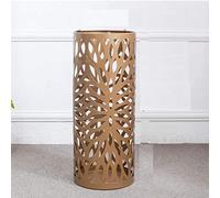 KXQYIKYI Umbrella Rack Parasol Holder Iron Umbrella Stand Metal Art Carved Umbrella Bucket Household Umbrella Storage Umbrella Stand/Gold (Gold Q)