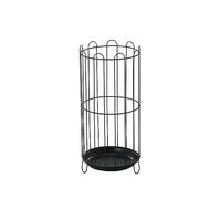 KXQYIKYI Umbrella Rack Stand, Black Metal Round Mesh Umbrella Holder, Metal Cane Stand for Walking Sticks Cane Entryway Home Office Umbrellas Storage (Black 51.5cm)