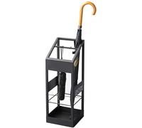 KXQYIKYI Umbrella Rack Stand, Umbrella Holder,Umbrella Stands Umbrella Stand Black Wrought Iron, Compartment Hooks Can Store Folding Umbrellas, Large-capacity Porch Corner Umbrella Storage