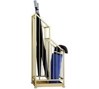 KXQYIKYI Umbrella Rack Stand, Umbrella Holder,Umbrella Stands Umbrella Stand Wrought Iron, Large-capacity Umbrella Bucket At The Entrance Of The Hotel Lobby, With A Mobile Drip Tray, Gold A (Gold Q)