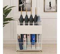 KXQYIKYI Umbrella Stand Holder Extra Large Umbrella Stand, Commercial High Capacity Umbrella Rack for Front Door Lobby Porch, Sturdy Metal Umbrella Storage Holder (Black Q)