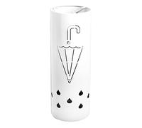 KXQYIKYI Umbrella Stand Holder Hollow-out Round Umbrella Stand with Umbrella Pattern & Hooks, Free Standing Lightweight Umbrella Rack, Apartment Umbrella Holder Umbrella Bucket (Black Q)
