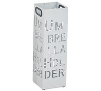 KXQYIKYI Umbrella Stand Holder Hollow-out Umbrella Stand with Hooks, Freestanding Rectangular Umbrella Holder, Space Saving Umbrella Storage Rack for Home Office (White Q)