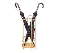 KXQYIKYI Umbrella Storage Umbrella Stand Gold Round Entryway Umbrella Stand Rack, Umbrella Holder Organizer, Metal Cane Holder for Front Door/Porch/Foyer/Corridor/Hall