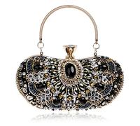 KXQYIKYI Vintage Beaded Women Evening Bags Rhinestones Wedding Handbags Diamonds Pearl Handle Chain Shoulder Messenger Bags