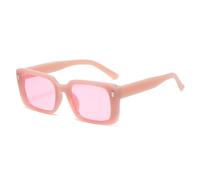 KXQYIKYI Vintage Rivet Square Sunglasses Woman Personality Sun Glasses Female Fashion Orange Retro