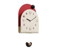 KXQYIKYI Wall Clock Minimally Designed Clock Hanging on The Wall for Home Use, with a Swinging Display. Suitable for Living Rooms, Study Rooms, Bedrooms, and Offices. Decor Clock(Red)