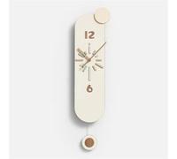KXQYIKYI Wall Clock No Punch Clock Wall Clock Living Room Modern Simple Cream Creative Dining Room Wall Hanging Minimalist Wall Clock Decor Clock (Color : B), XXCCHH-2021