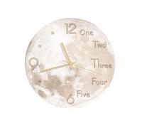 KXQYIKYI Wall Clock No Punch Moon Living Room Wall Clock Design Clock Personalized Mute Bedside Clock Ornament Creative Wall Clock Decor Clock (Color : D)
